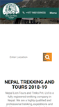 Mobile Screenshot of nepalliontrekking.com
